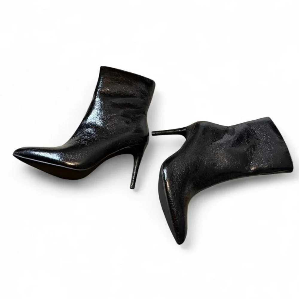MIA Faux Leather Pointed‎ Toe Stilletto Ankle Boots